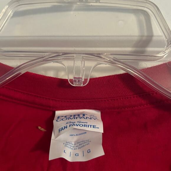 NWOT Port and Company Men's Cut Red Short Sleeve T Shirt Trump MAGA Size Lg - Picture 3 of 4